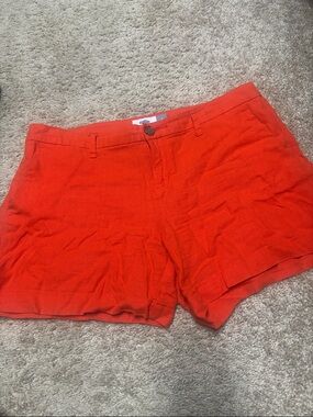 3 for $20 Women’s Orange Linen Blend Casual Shorts Size 6